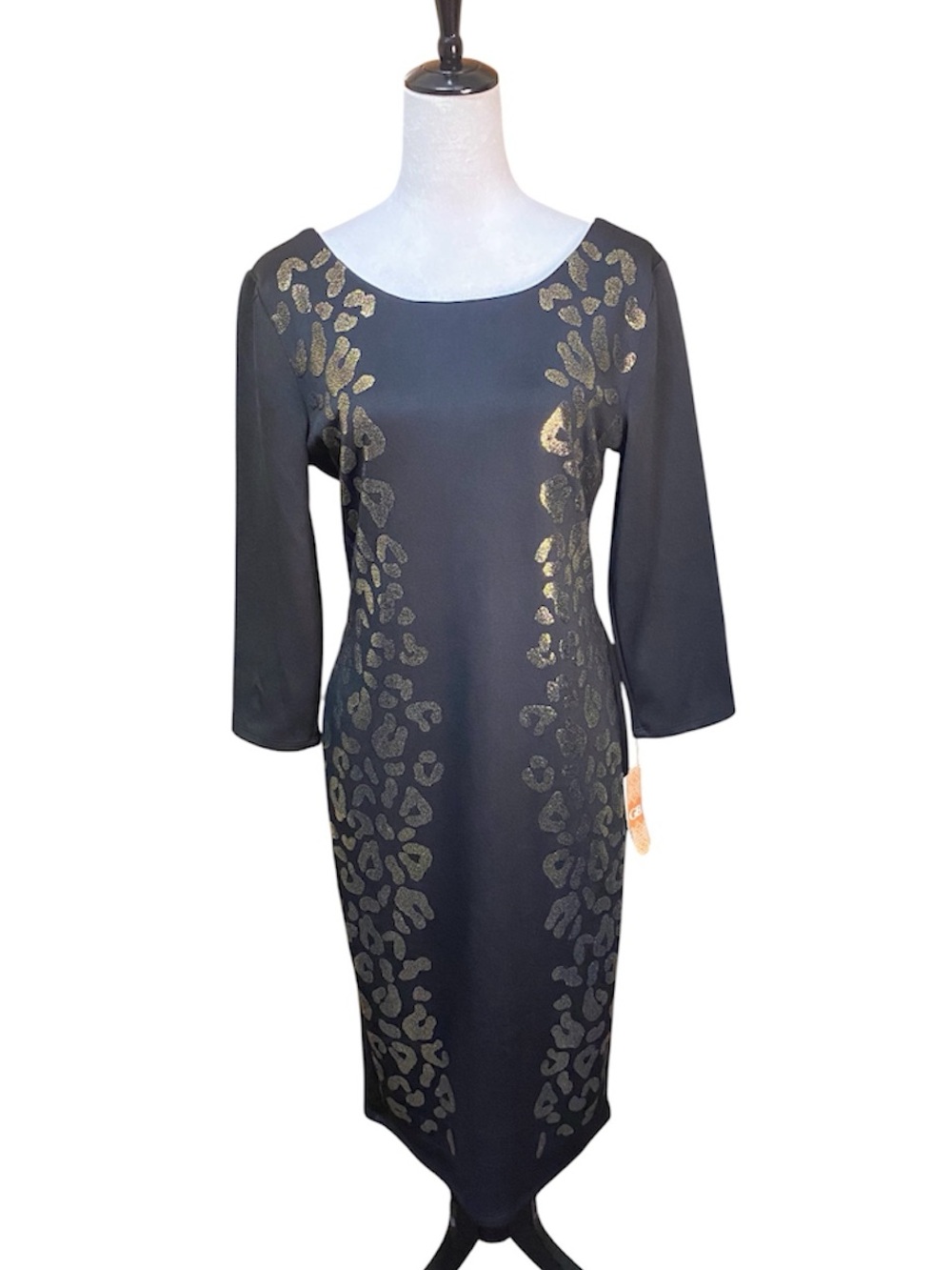 NWT GB (Gianni Bini) Metallic Leopard Print Sheath Dress